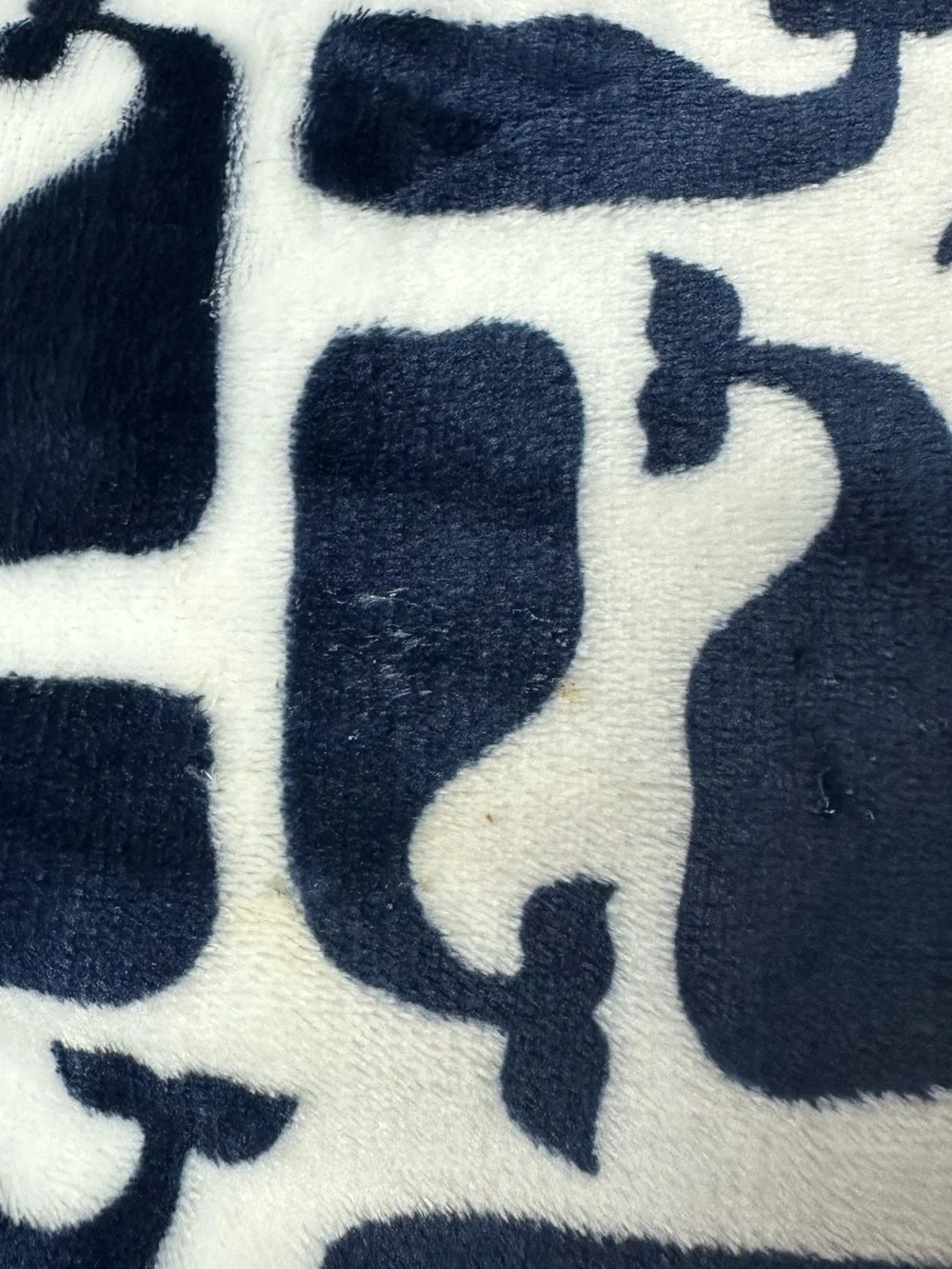 Navy & White Vineyard Vines Fleece Blanket